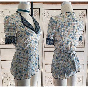 RARE | Vintage ANNA SUI Lacy Floral Dolly Blouse S